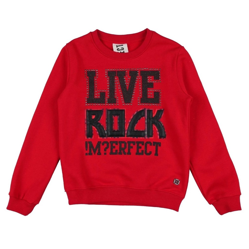 Kids Red Graphic Sweatshirt